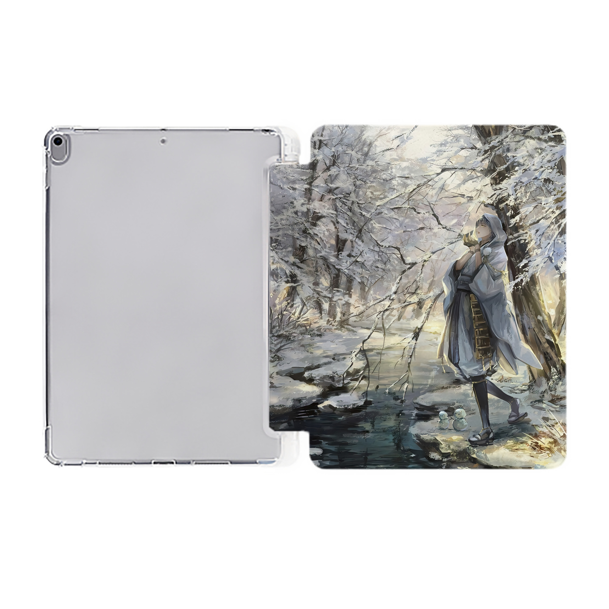 （画像用） 刀剣乱舞 Touken Ranbu IPad ケース ペン収納付き 三つ折りスタンド PUレザー×シリコン 対応機種9.5/10.5/10.9インチ